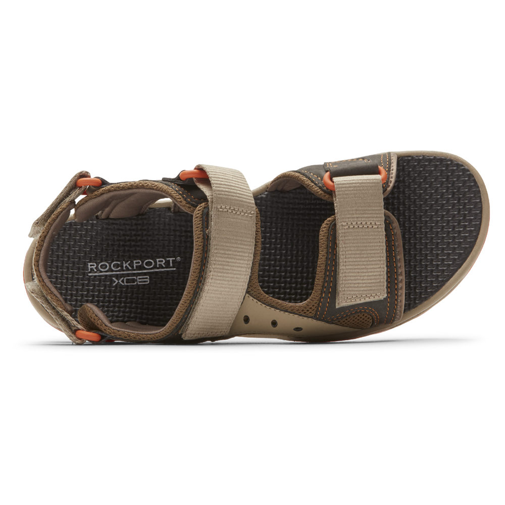 Rockport Sandaler Herre Beige - Trail Technique Adjustable Velcro - OYLJ38516